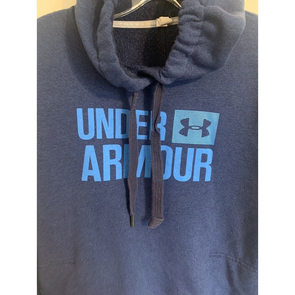 UNDER ARMOUR UA THREADBORNE FLEECE WOMEN'S HOODIE SIZE MEDIUM BLUE - Picture 10 of 11